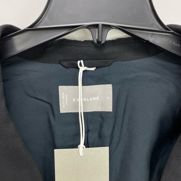 Everlane Womens The Easy Blazer Size 0 Black One Button NWT $128 - Picture 9 of 10